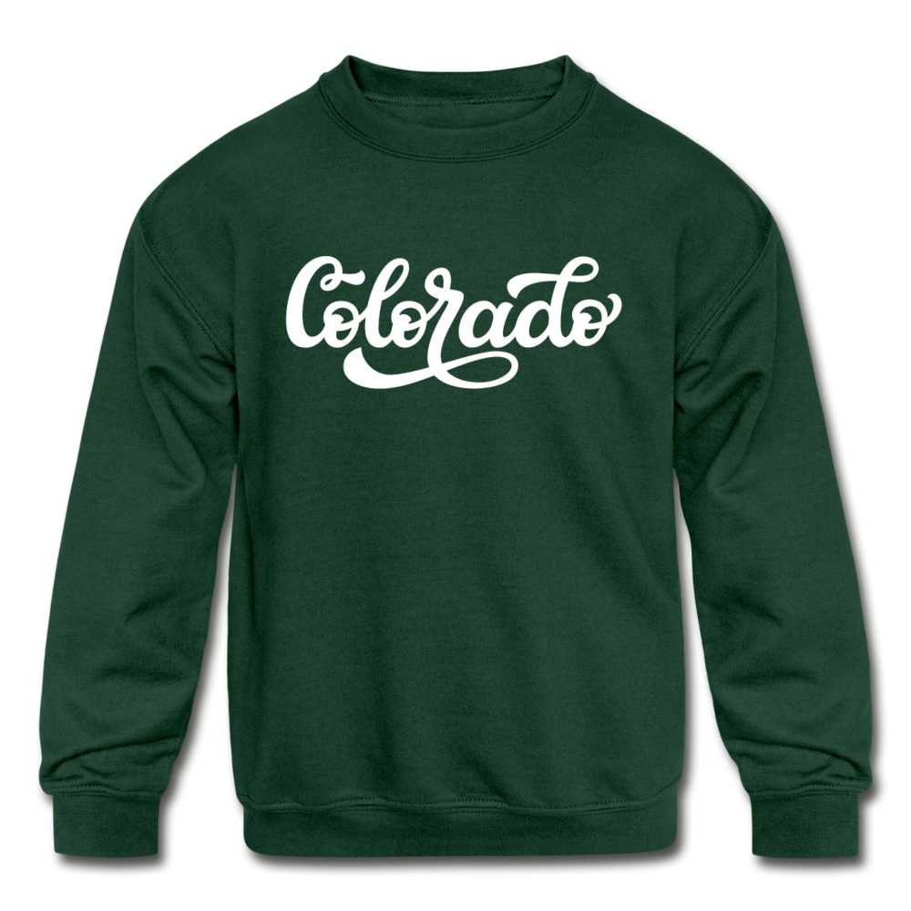 Colorado Youth Sweatshirt Hand Lettered Youth Colorado Sweatshirt Personalization Available Sweatshirt – Bold Style · Great Gift For Fans
