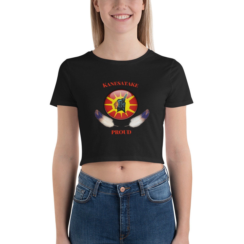 Kanesatake Proud Mohawk Iroquois Womens Crop Tee Graphic Tee – Feel-Good Design · Top Pick For Any Outfit