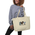 Peace Love Chickens Large organic tote bag Tote Bag – Feel-Good Design · Great Gift For Fans