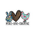 Peace Love Chickens Bubble free stickers Graphic Tee – Warm & Stylish · Top Pick For Any Outfit