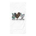 Peace Love Chickens Beach Towel Graphic Tee – Easygoing Wear · Trending Graphic Apparel