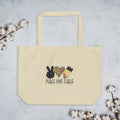 Peace Love Teach Large organic tote bag Tote Bag – Cozy Vibes · Must-Have Style