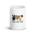 Peace Love Teach Ceramic White Glossy Coffee Mug Graphic Tee – Bold Style · Must-Have Style