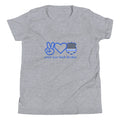 Peace Love Back The Blue Police Support Youth Short Sleeve T Shirt Graphic Tee – Easygoing Wear · Trending Graphic Apparel