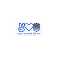 Peace Love Back The Blue Police Support Bubble free stickers Graphic Tee – Warm & Stylish · Perfect For Daily Wear