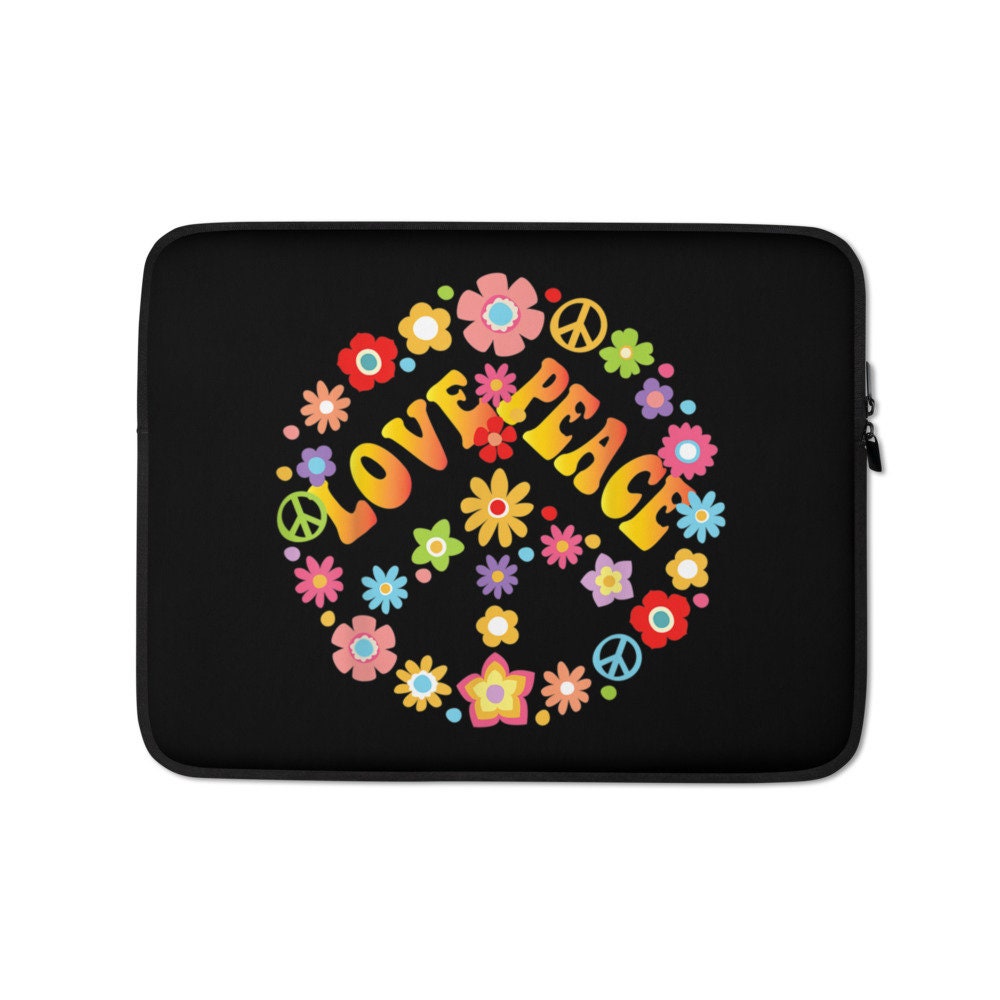 Love and Peace Laptop Sleeve Graphic Tee – Cozy Vibes · Perfect For Daily Wear