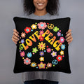 Peace Love Groovy Floral Basic Pillow Graphic Tee – Warm & Stylish · Top Pick For Any Outfit