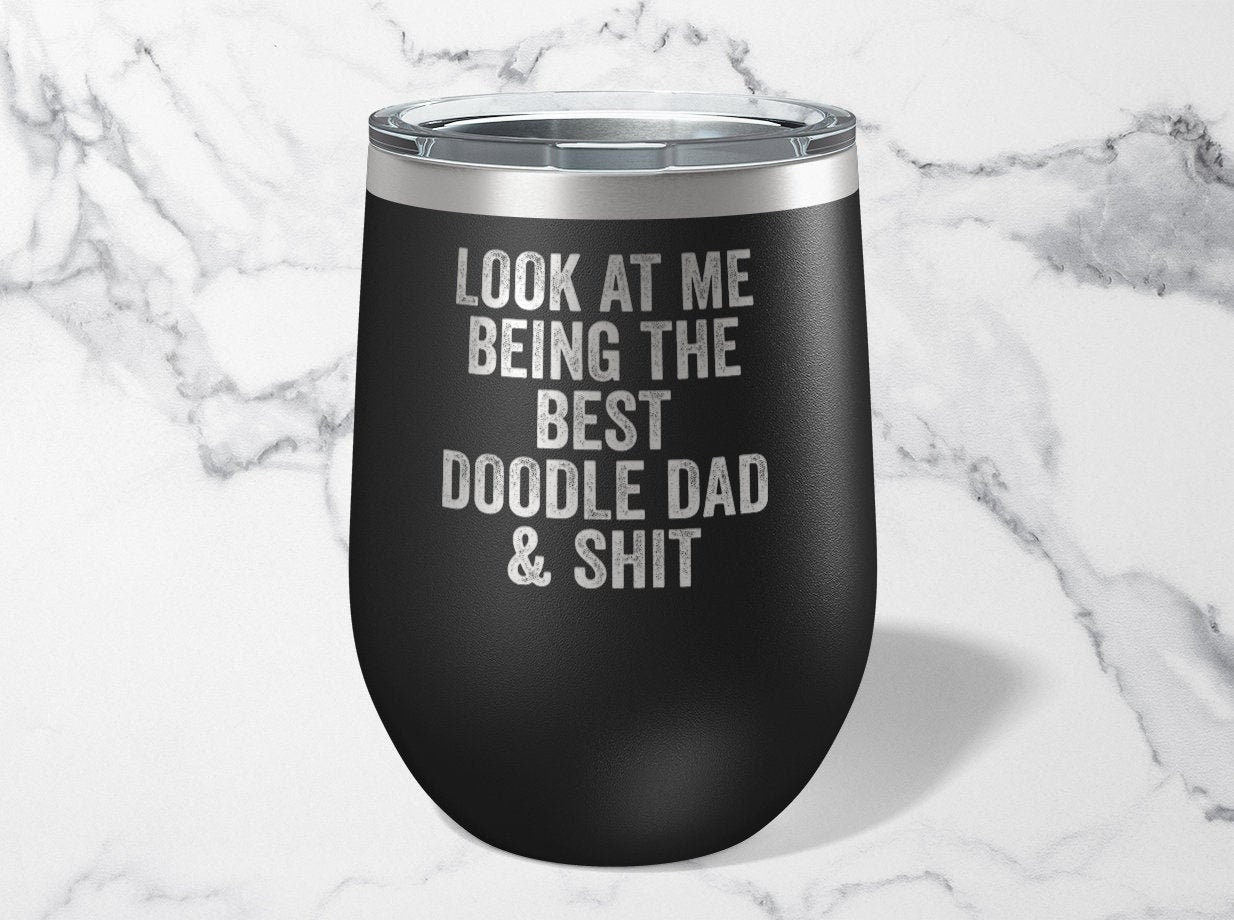 Doodle Dad Tumbler Funny Appreciation Gifts Travel Coffee Mug Birthday Gift For Men and Women Graphic Tee – Warm & Stylish · Great Gift For Fans