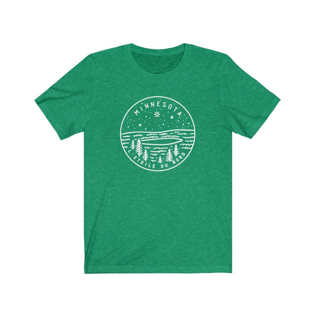 Minnesota Shirt State Design Adult Unisex Minnesota T Shirt Personalization Available Graphic Tee – Easygoing Wear · Great Gift For Fans