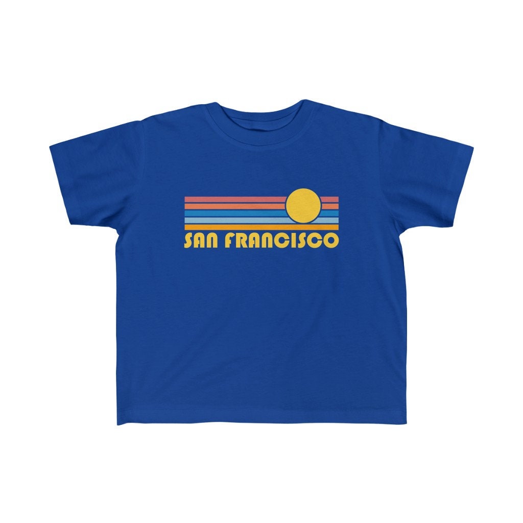 San Francisco Toddler Shirt Retro Sunrise San Francisco California Kid39s TShirt Personalization Available Graphic Tee – Fan Favorite · High-Quality Print