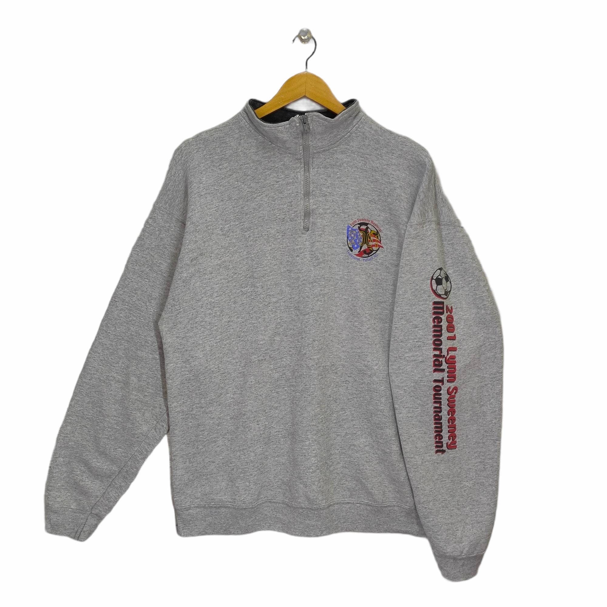 2001 Lynn Sweeney Memorial Tournament Sweater X Large Vintage Fruit of The Loom Sweatshirt Jumper Pullover Quarter Zip Gray Womens Size XL Sweatshirt – Bold Style · Must-Have Style
