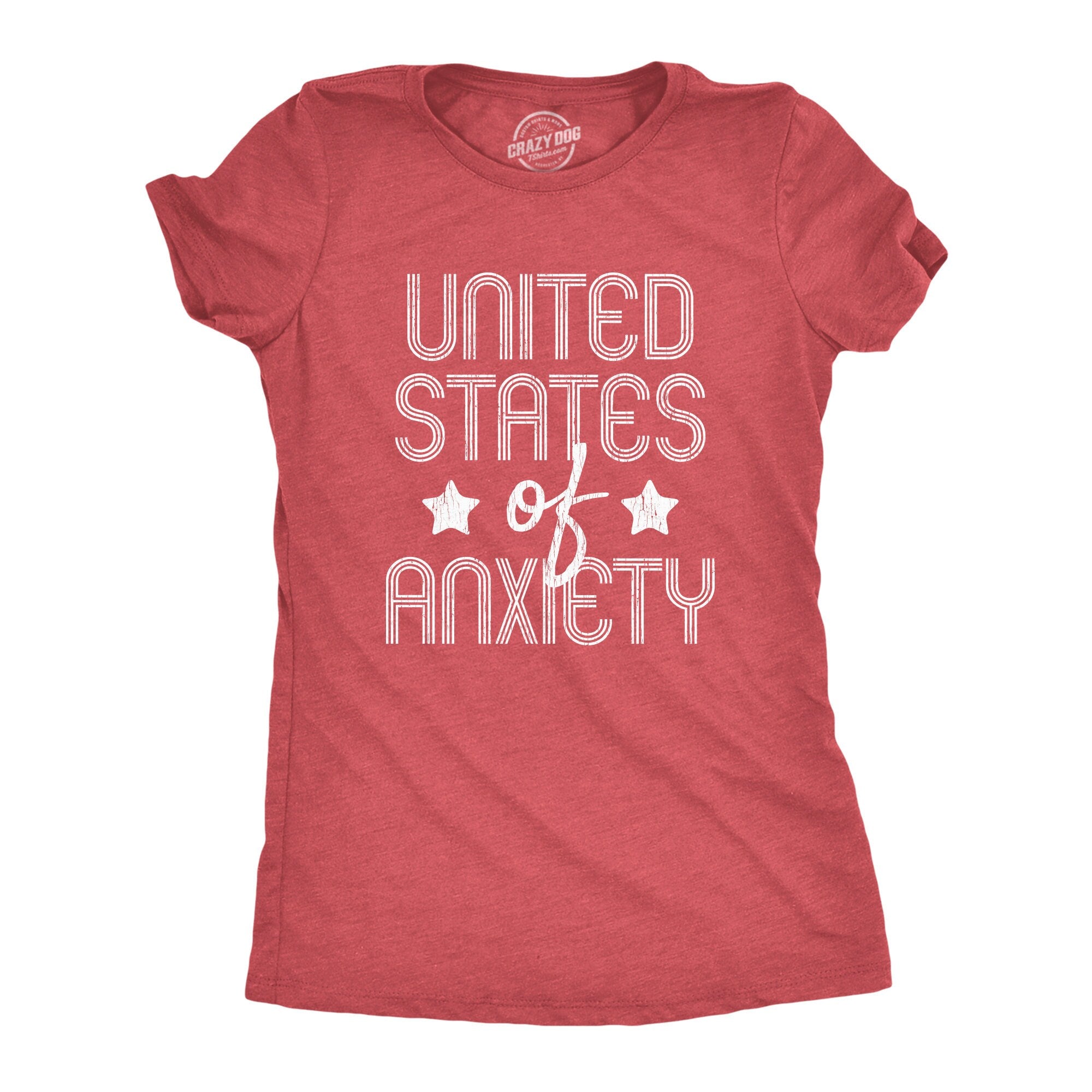 Funny Womens Shirt Anxiety Shirt Funny Sayings Shirt Womens Novelty Shirt United States of Anxiety Anxiety State 4th of July Shirts Graphic Tee – Premium Graphic · Must-Have Style
