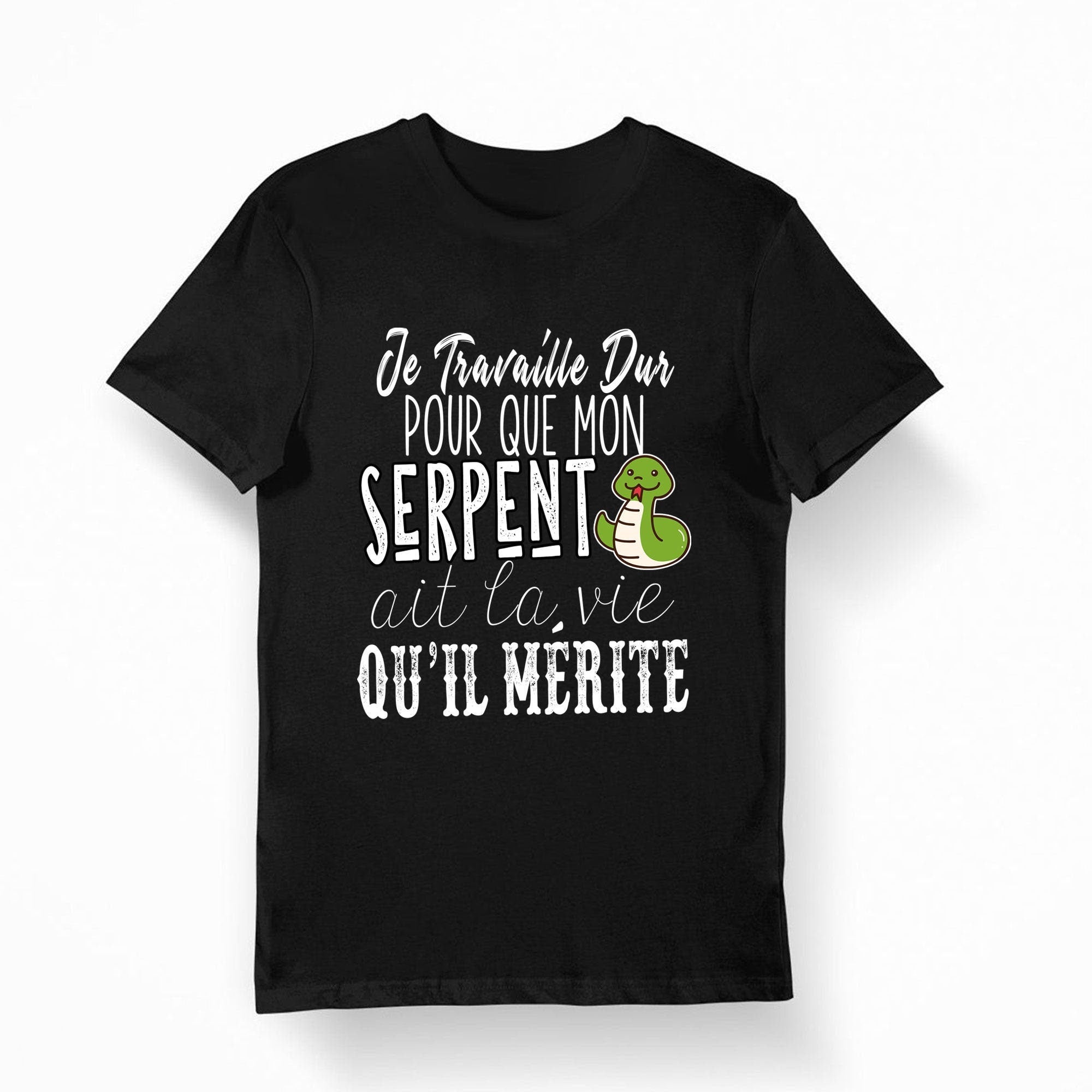 Serpent Je travaille dur T shirt Bio Homme Femme Enfant et Body Bb Humour Fun Drle Collection Animaux Graphic Tee – Aesthetic Look · Trending Graphic Apparel