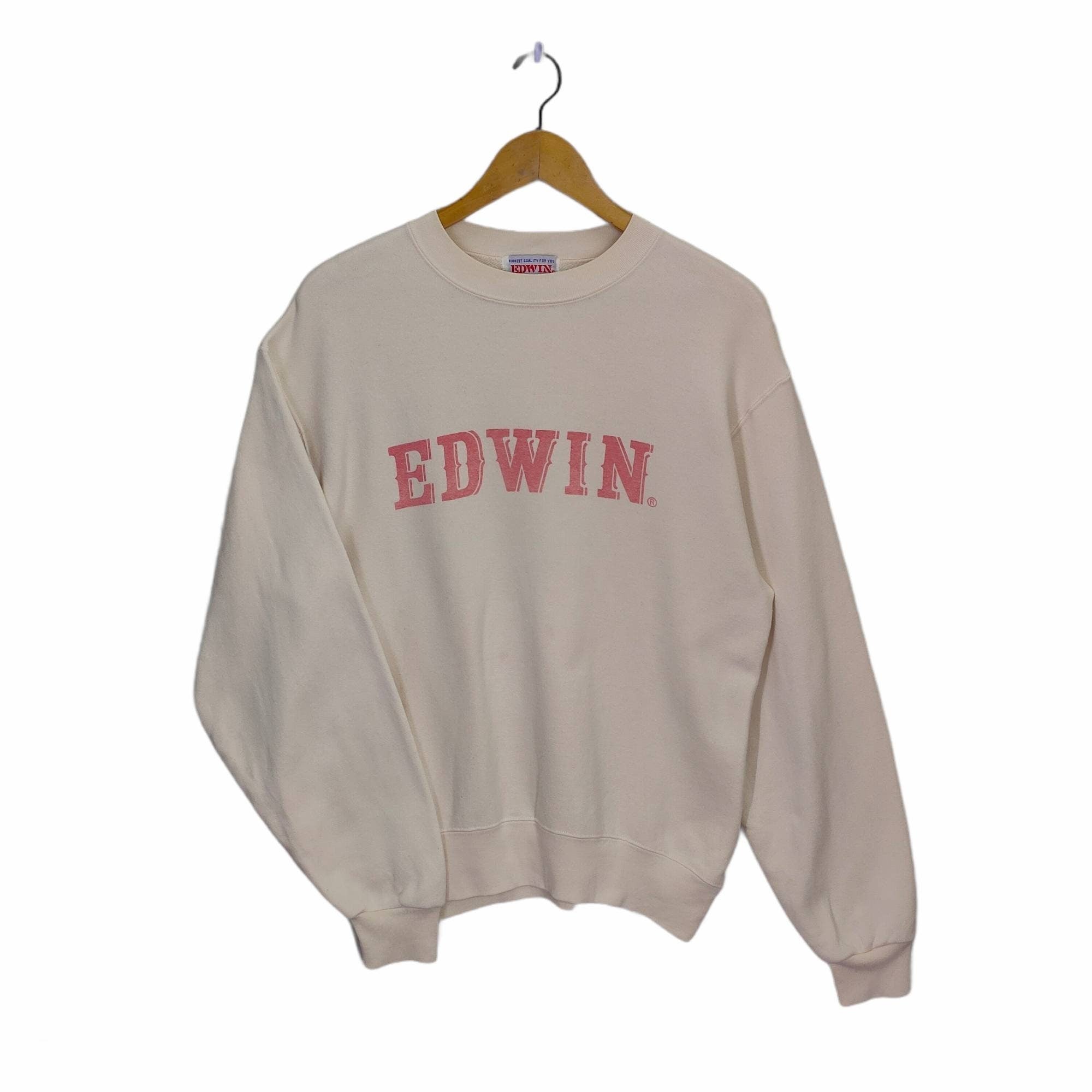 90s Edwin Sweatshirt Medium Vintage Edwin SweaternJumper Pullover Crewneck Wheat Color Size M Sweatshirt – Easygoing Wear · High-Quality Print