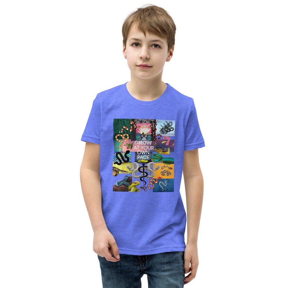 Grow At Your Own Pace Youth Short Sleeve T Shirt Graphic Tee – Soft Feel · High-Quality Print