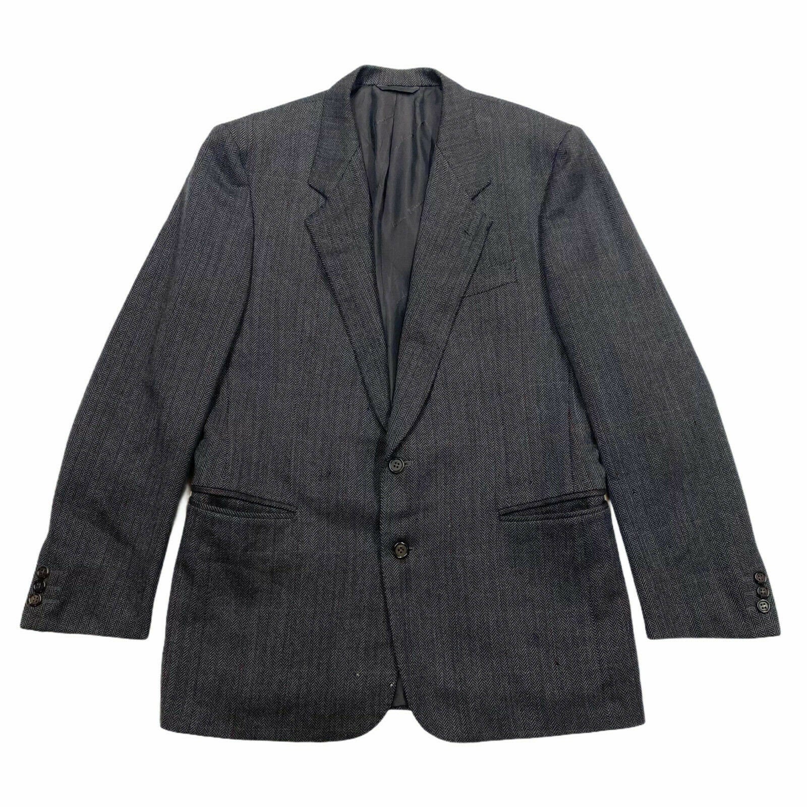 Salvatore Ferragamo Herringbone Blazer Jacket Vintage Luxury Designer Grey VTG Graphic Tee – Aesthetic Look · High-Quality Print