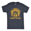 Day Drinking On The Lake Is My Happy Place Lake Life Sarcastic Shirt Day Drinking Gift For Boat Owner New Boat Gifts Boating Shirts Graphic Tee – Cozy Vibes · Trending Graphic Apparel