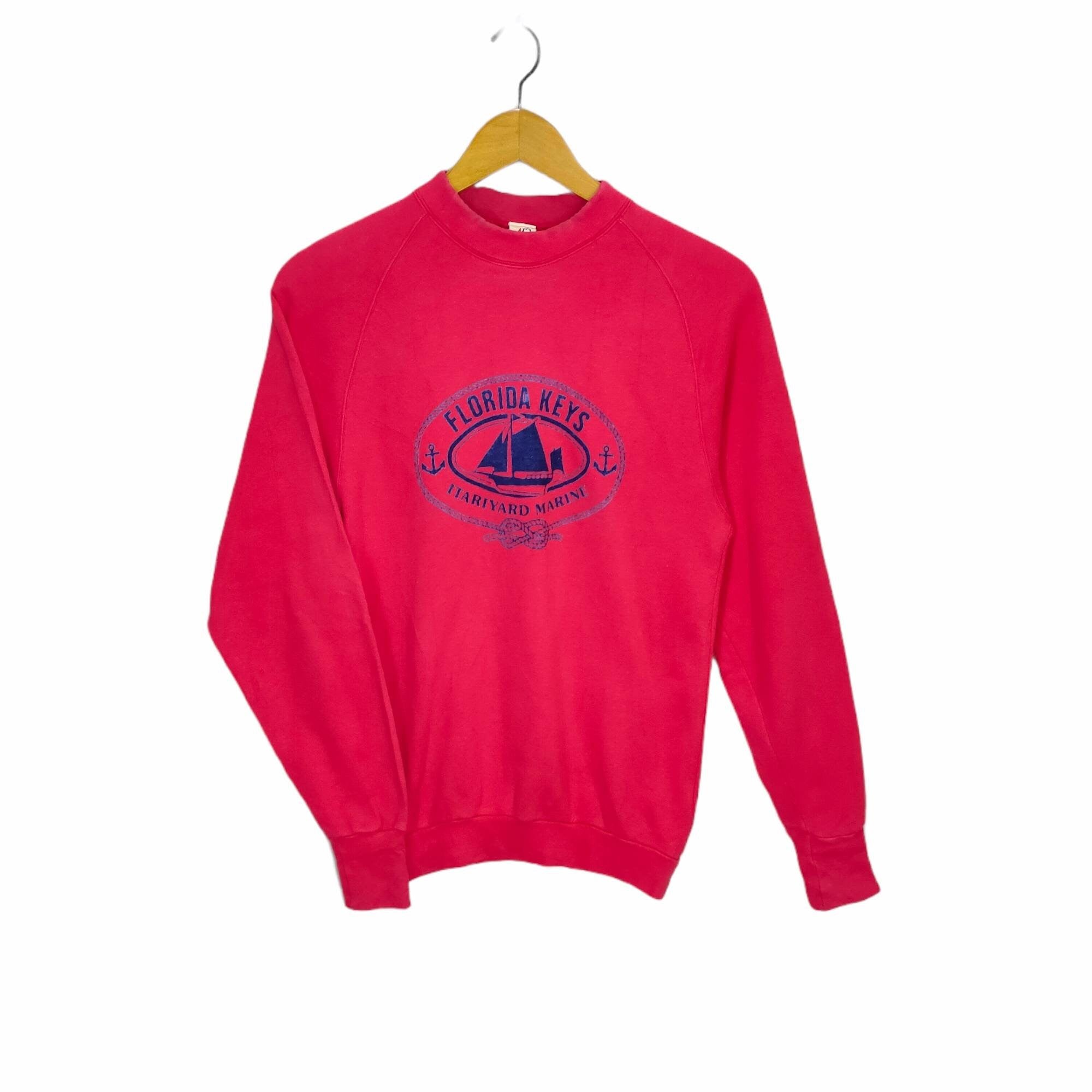 80s 90s Florida Keys National Marine Sweatshirt Vintage Florida Keys Sweatshirt Jumper Pullover Red Womens Size XS Sweatshirt – Cozy Vibes · High-Quality Print