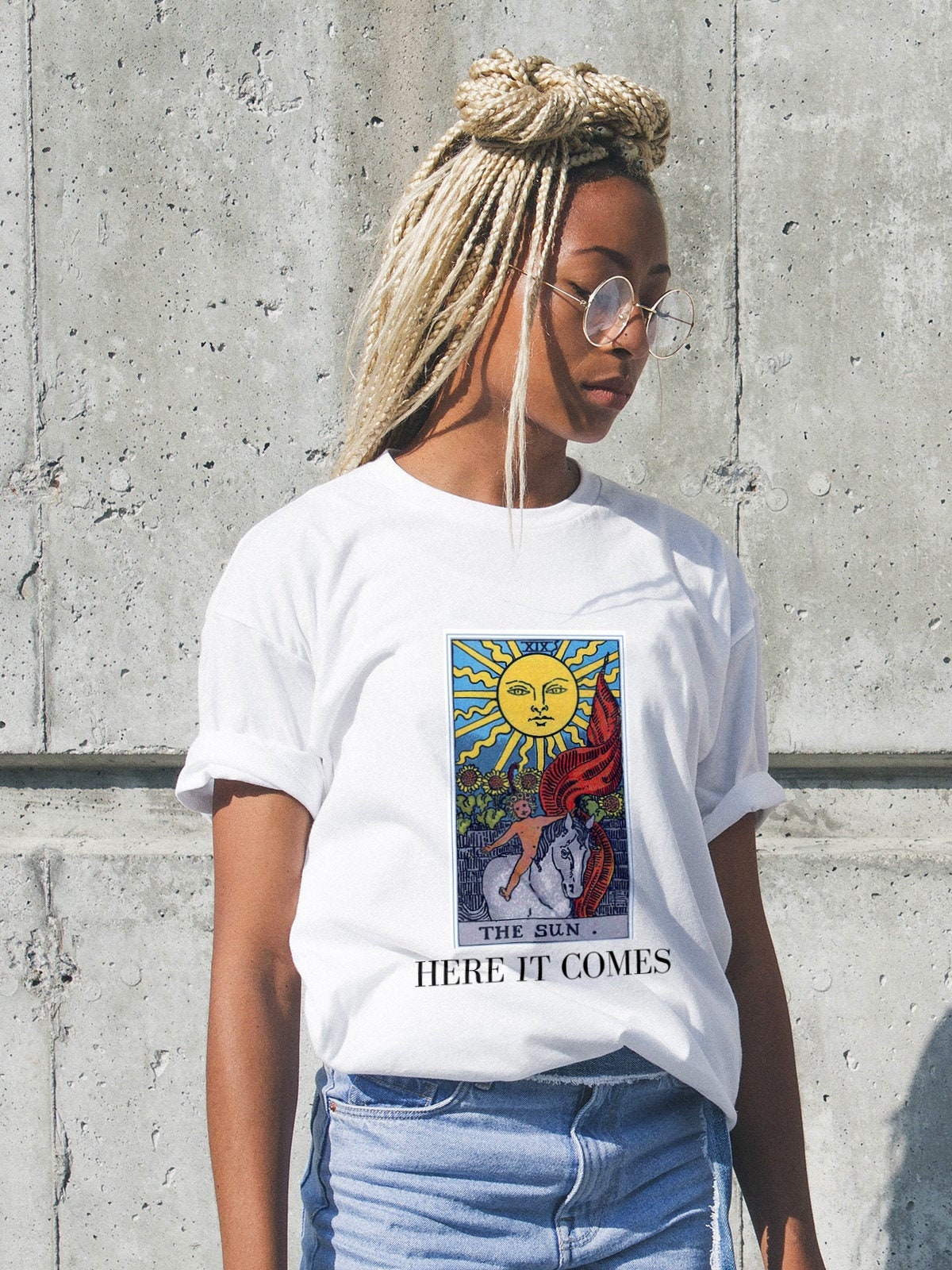 The Sun Tarot Card Short Sleeve Unisex T Shirt Graphic Tee – Aesthetic Look · Top Pick For Any Outfit