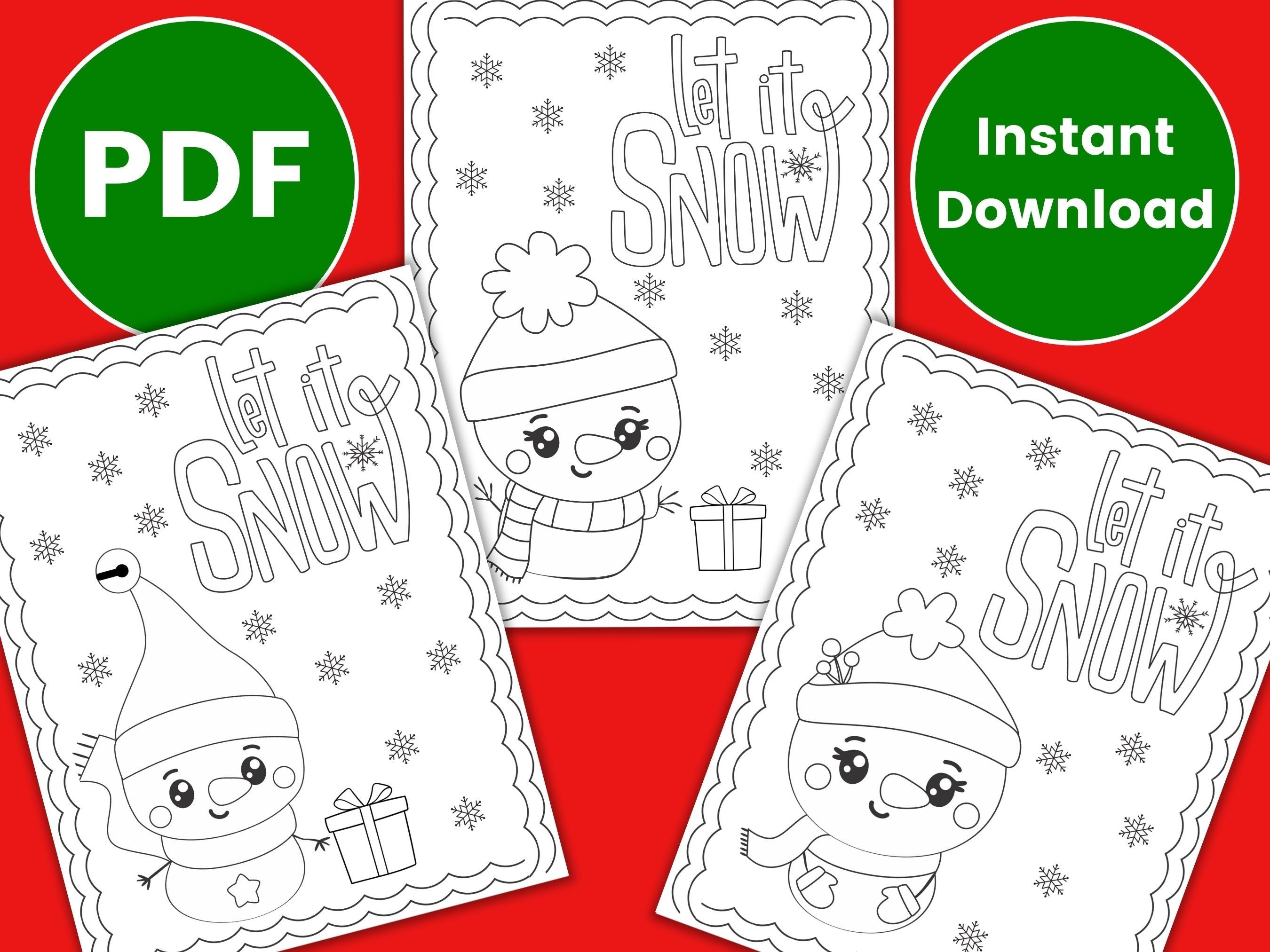 Snowman Coloring Pages Kids Party Games Christmas Activities Snowman Party Favor Winter Coloring Pages Christmas coloring pages Graphic Tee – Easygoing Wear · High-Quality Print