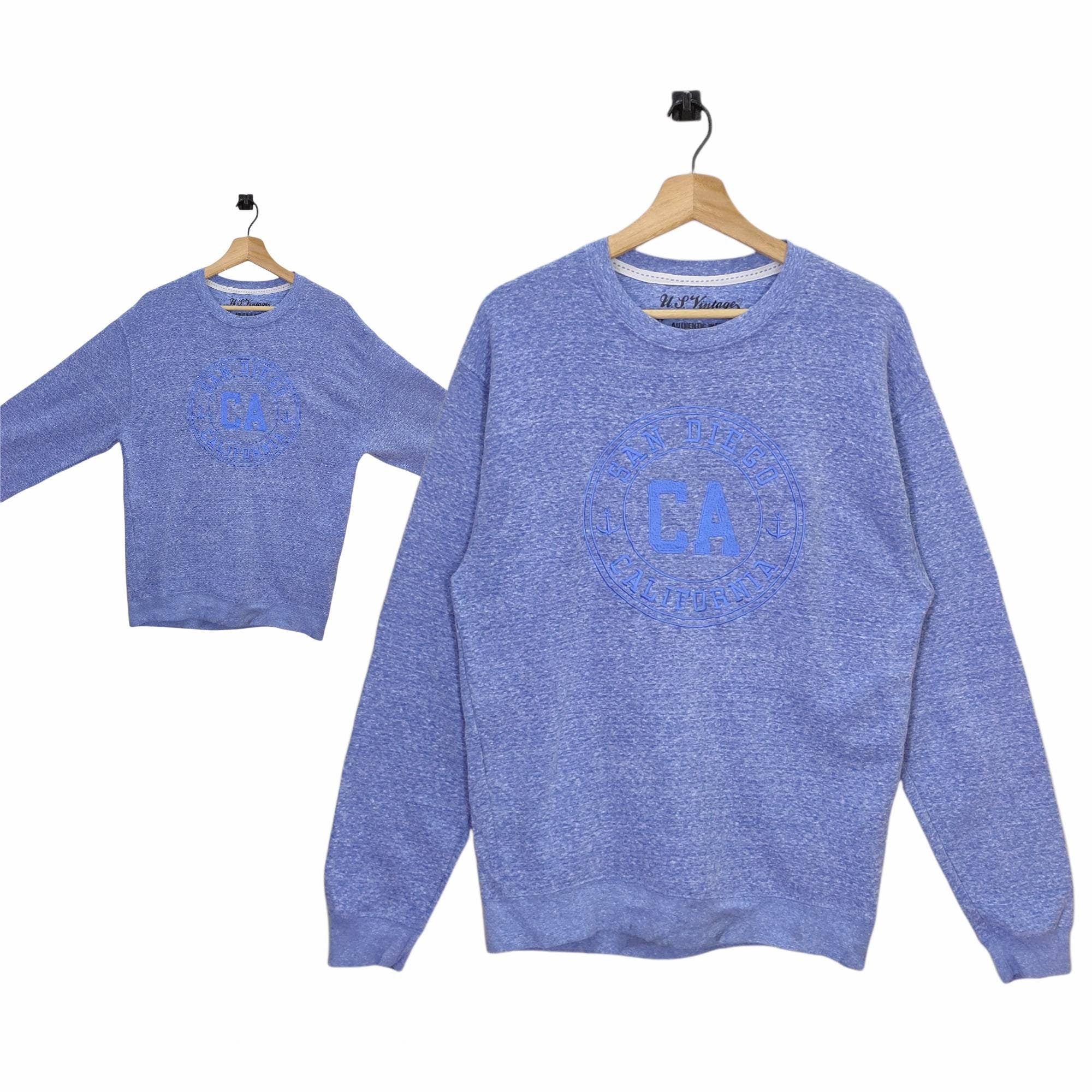 Y2K San Diego Crewneck Medium Vintage San Diego California Sweatshirt Pullover Jumper Sweater Blue Size M Sweatshirt – Bold Style · High-Quality Print