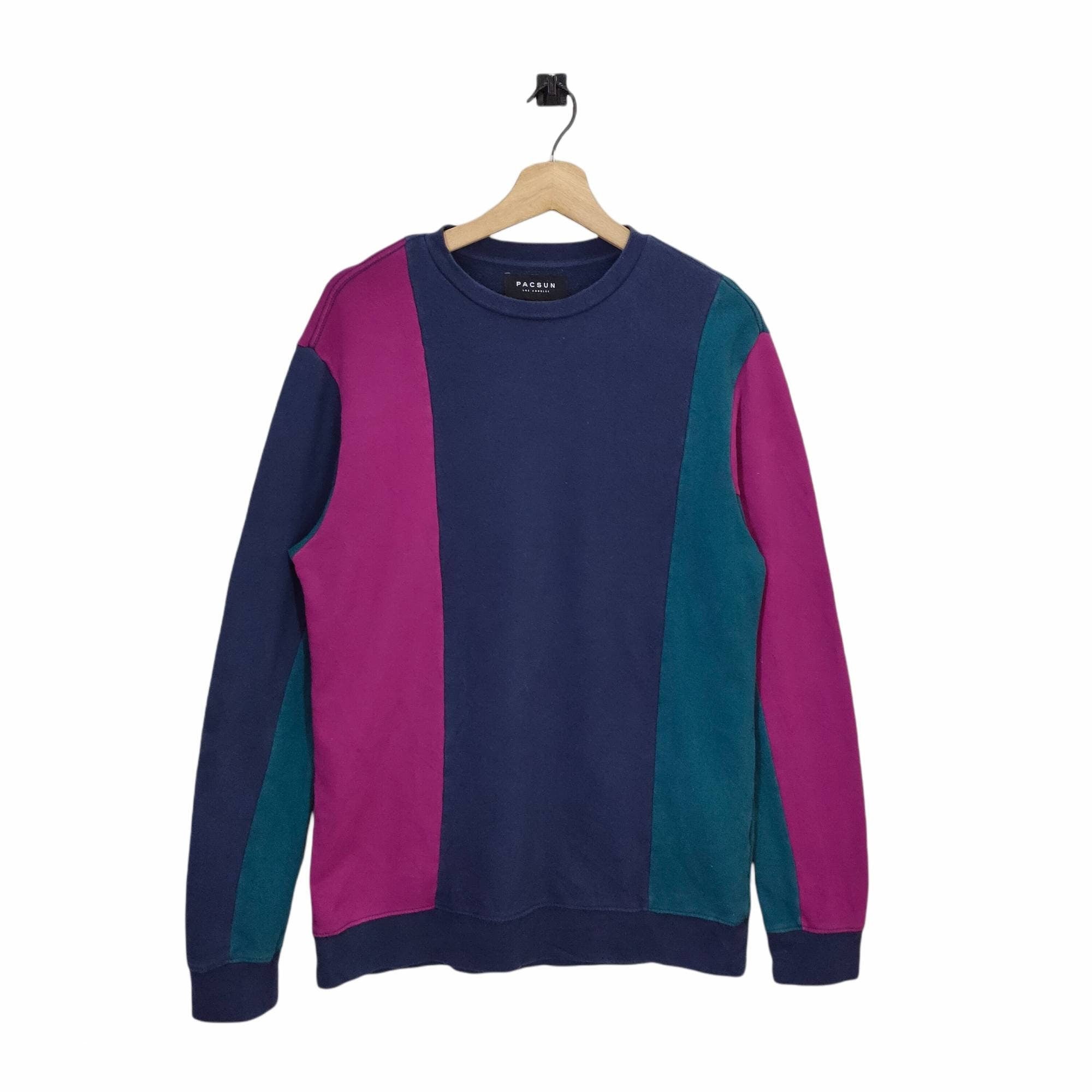 Y2K Rainbow Sweatshirt Small Vintage Colorblock Sweater Jumper Pullover Mens Size S Sweatshirt – Premium Graphic · Great Gift For Fans