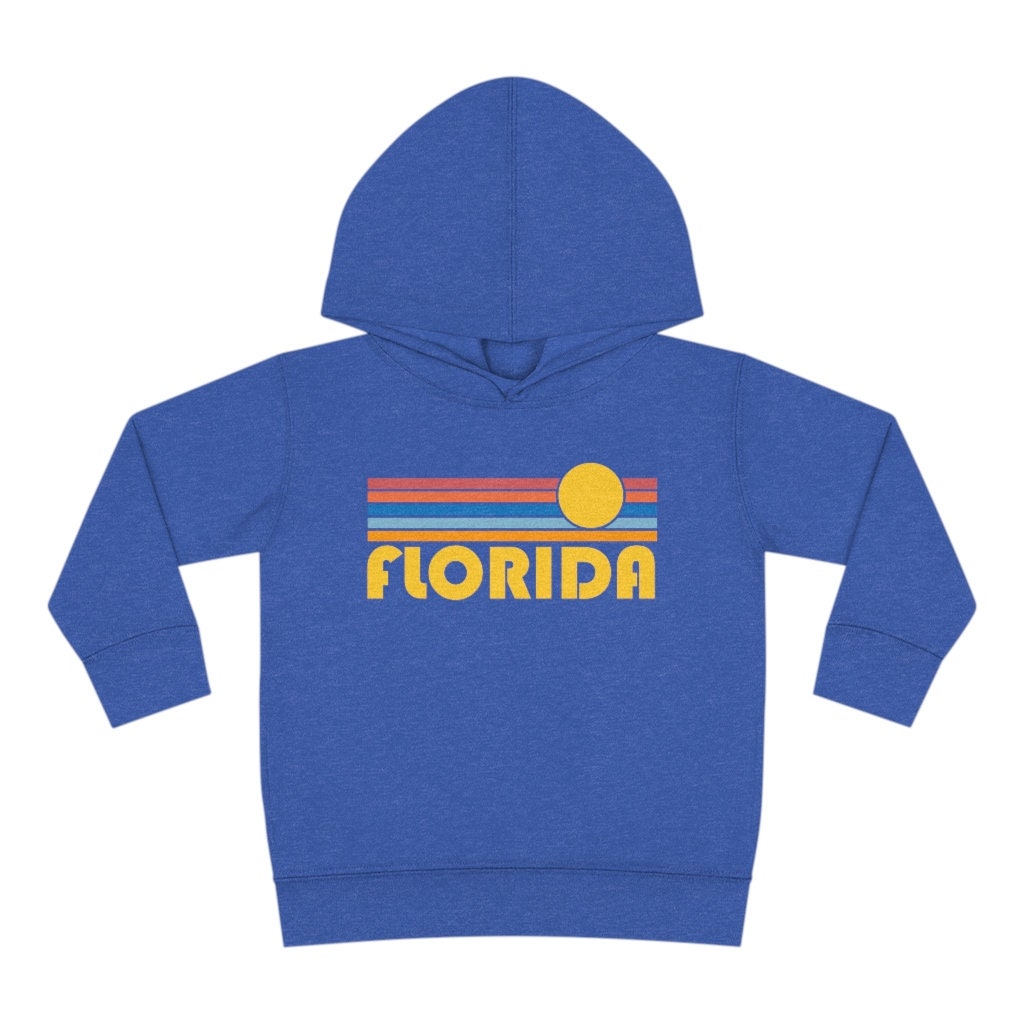 Florida Toddler Hoodie Retro Sunrise Unisex Florida Toddler Sweatshirt Personalization Available Hoodie – Warm & Stylish · Perfect For Daily Wear