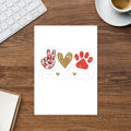 Peace Love Adopt Pets Sticker sheet Graphic Tee – Feel-Good Design · High-Quality Print