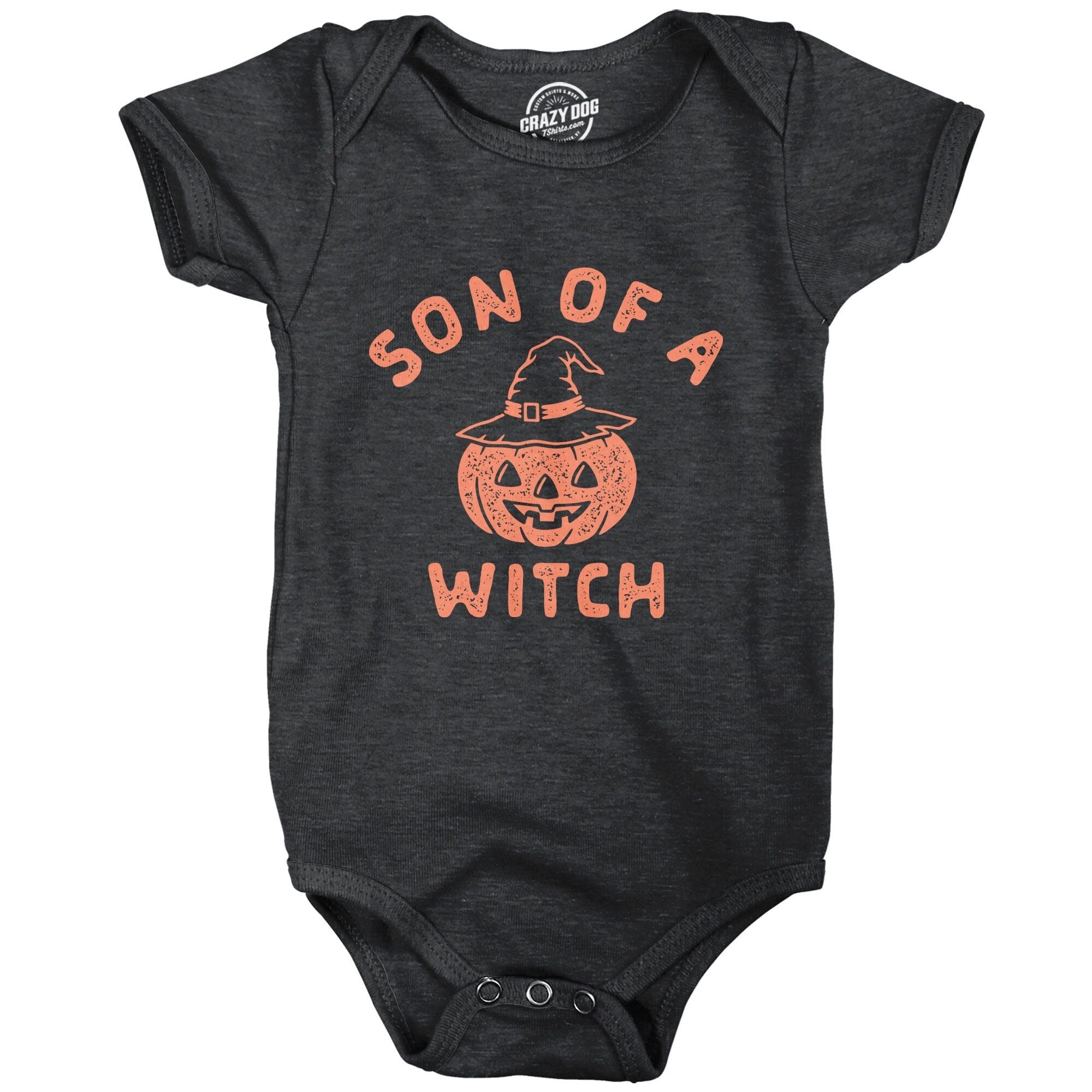 Son Of A Witch Romper Pumpkin Romper Funny Baby Romper Funny Newborn Clothes Baby Clothes Halloween Halloween Costumes Graphic Tee – Everyday Comfort · Top Pick For Any Outfit