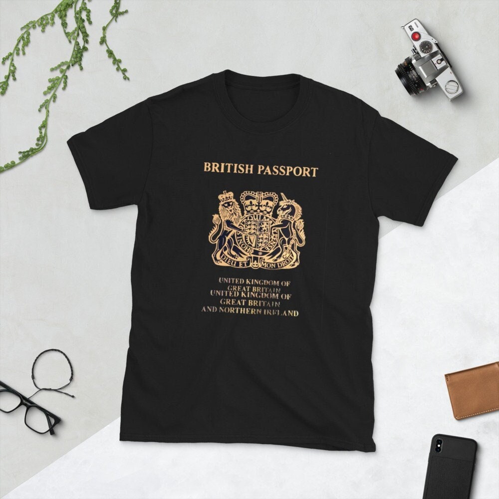 British Passport Short Sleeve Unisex T Shirt Graphic Tee – Everyday Comfort · Top Pick For Any Outfit
