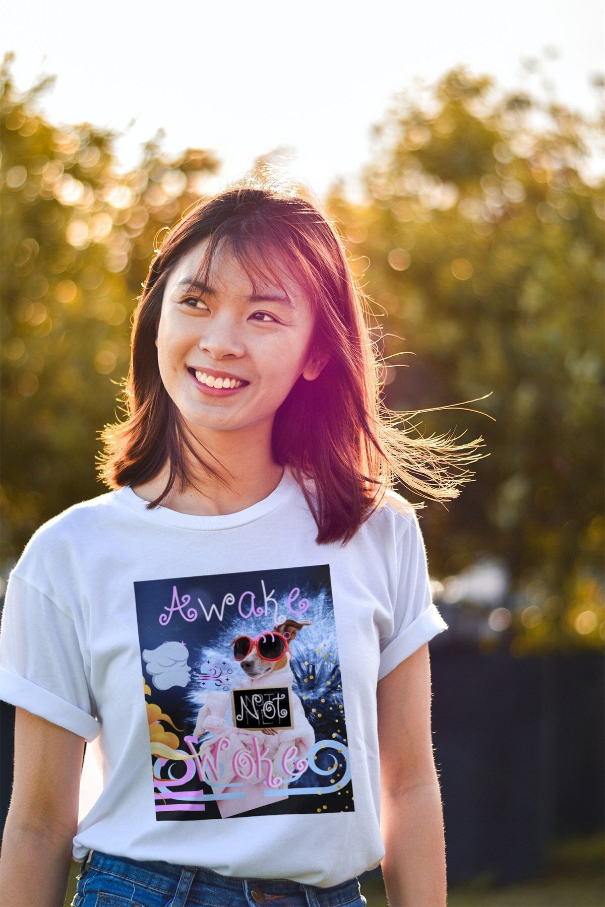 Awake Not WokeShort Sleeve Unisex T Shirt Graphic Tee – Premium Graphic · Must-Have Style
