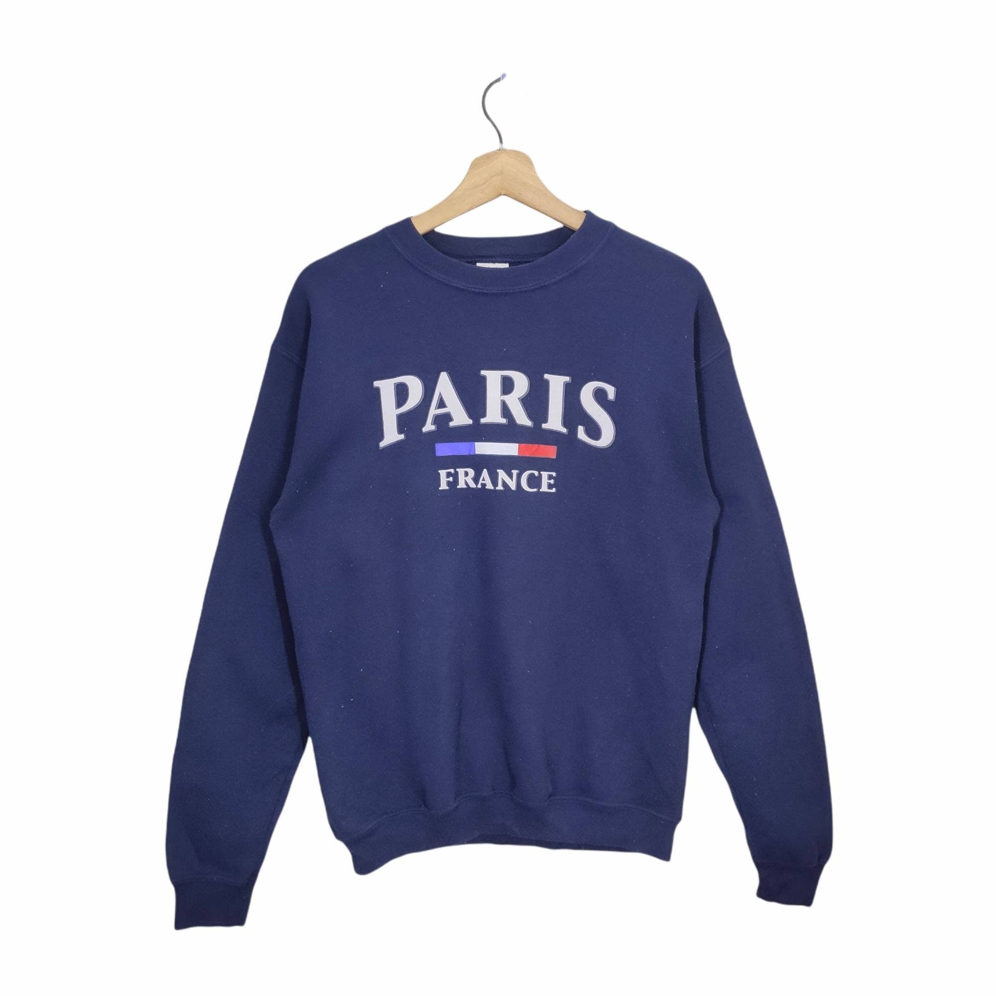 Y2K Paris France Crewneck Sweatshirt Small Vintage France Souvenir Sweater Jumper Pullover Navy Blue Size S Sweatshirt – Everyday Comfort · Must-Have Style