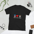 Peace Love Boxers Dogs Short Sleeve Unisex T Shirt Graphic Tee – Warm & Stylish · Top Pick For Any Outfit