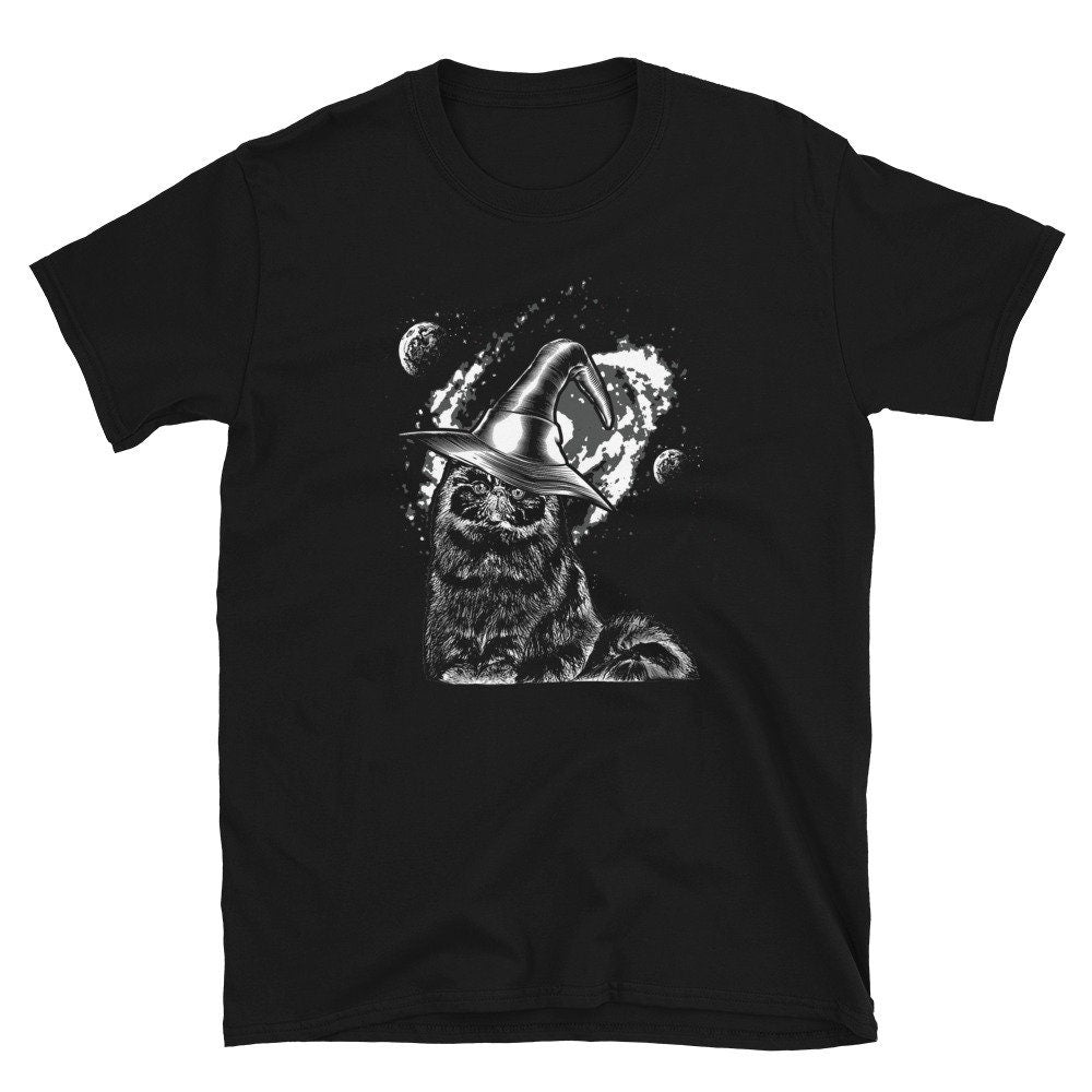 Galaxy Black Cat Halloween Witch Unisex T Shirt Graphic Tee – Everyday Comfort · Perfect For Daily Wear