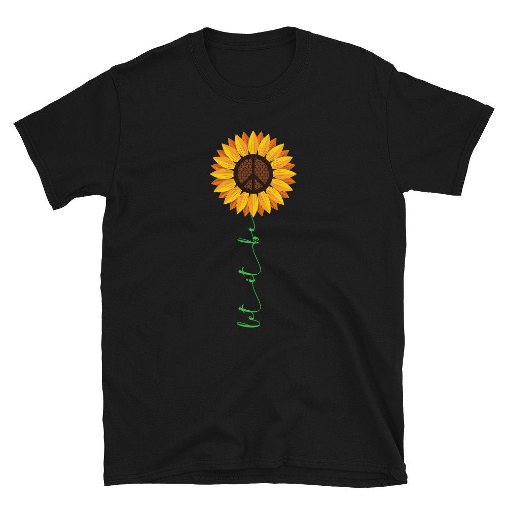 Peace Sunflower Flower Power Hippie Unisex T Shirt Graphic Tee – Fan Favorite · High-Quality Print