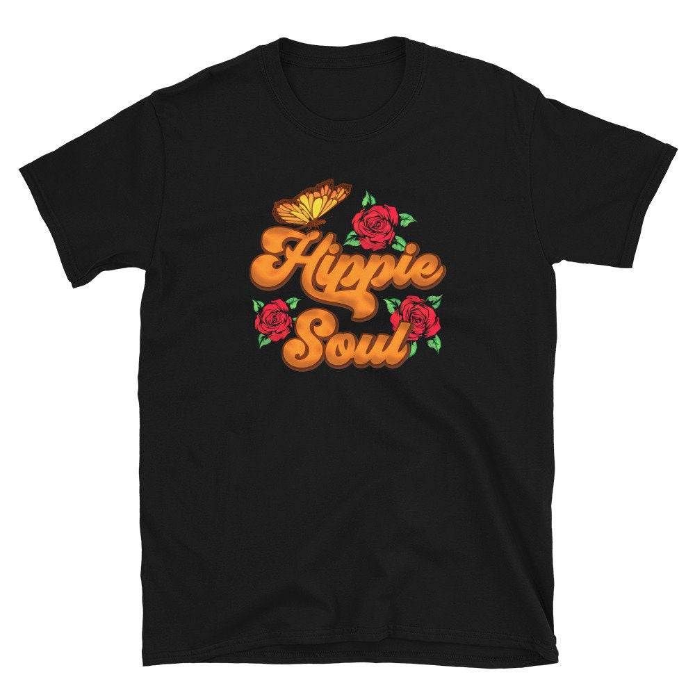 Hippie Soul Flower Power T Shirt Graphic Tee – Soft Feel · High-Quality Print
