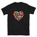 Books Arranged in Heart Funny Book Lover Unisex T Shirt Graphic Tee – Bold Style · Perfect For Daily Wear