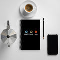 Peace Love RBG Spiral notebook Graphic Tee – Aesthetic Look · Great Gift For Fans