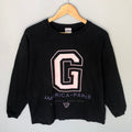 Vintage 90s Guess America Paris Georges Marciano Big Print Logo Sweatshirt Crewneck Colour Black Sweatshirt – Easygoing Wear · Perfect For Daily Wear