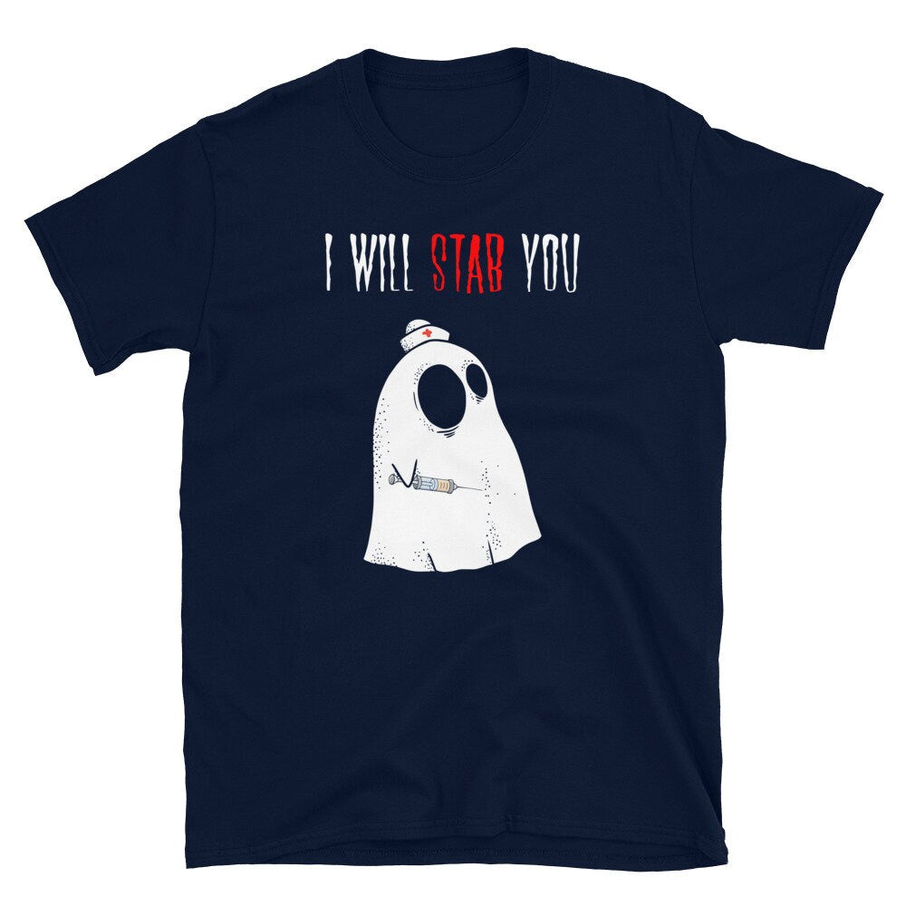 EMT Ghost Nurse on Halloween Unisex T Shirt Graphic Tee – Fan Favorite · Great Gift For Fans