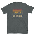 Up North Retro Sunset Wild Nature Woods Unisex T Shirt Graphic Tee – Aesthetic Look · Trending Graphic Apparel