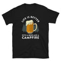 Beer and Campfire Funny Camper Unisex T Shirt Graphic Tee – Everyday Comfort · Must-Have Style