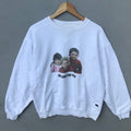 Vintage 90s Russel Tag We Love Pop Pop Printed Sweatshirt Crewneck Colour White Size Large Sweatshirt – Bold Style · Trending Graphic Apparel