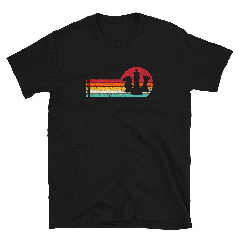 Chess Retro Stripes Unisex T Shirt Graphic Tee – Aesthetic Look · Trending Graphic Apparel