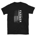 Minimalist American Flag Patriotic Farmer Unisex T Shirt Graphic Tee – Fan Favorite · Great Gift For Fans