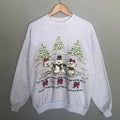 Vintage 90s Hanes Tag Christmas Design Print Logo Sweatshirt Crewneck Colour Light Grey Size Large Sweatshirt – Feel-Good Design · Trending Graphic Apparel
