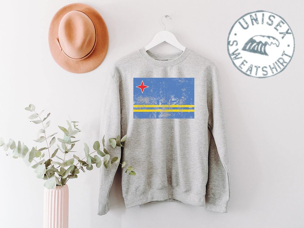 Retro Vintage Style Aruba Aruban Flag Pride Sweatshirt Funny Sweater Shirt Birthday Gifts for Men and Women Sweatshirt – Aesthetic Look · Trending Graphic Apparel