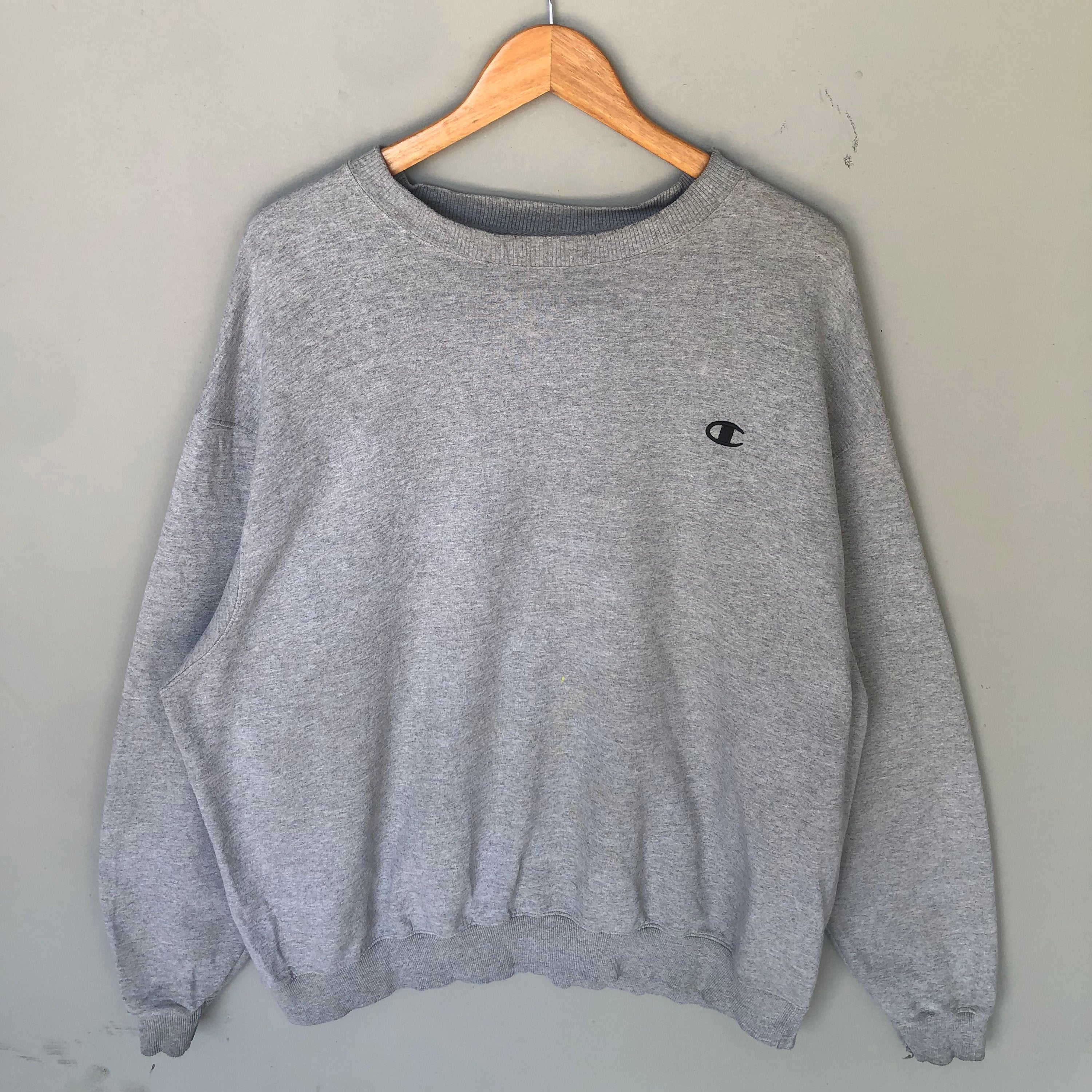 Vintage 00s Champion Embroidery Logo Sweatshirt Crewneck Colour Grey Size 2x large Sweatshirt – Premium Graphic · Must-Have Style