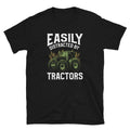 Easily Distracted by Tractors Lover Farming Unisex T Shirt Graphic Tee – Cozy Vibes · High-Quality Print