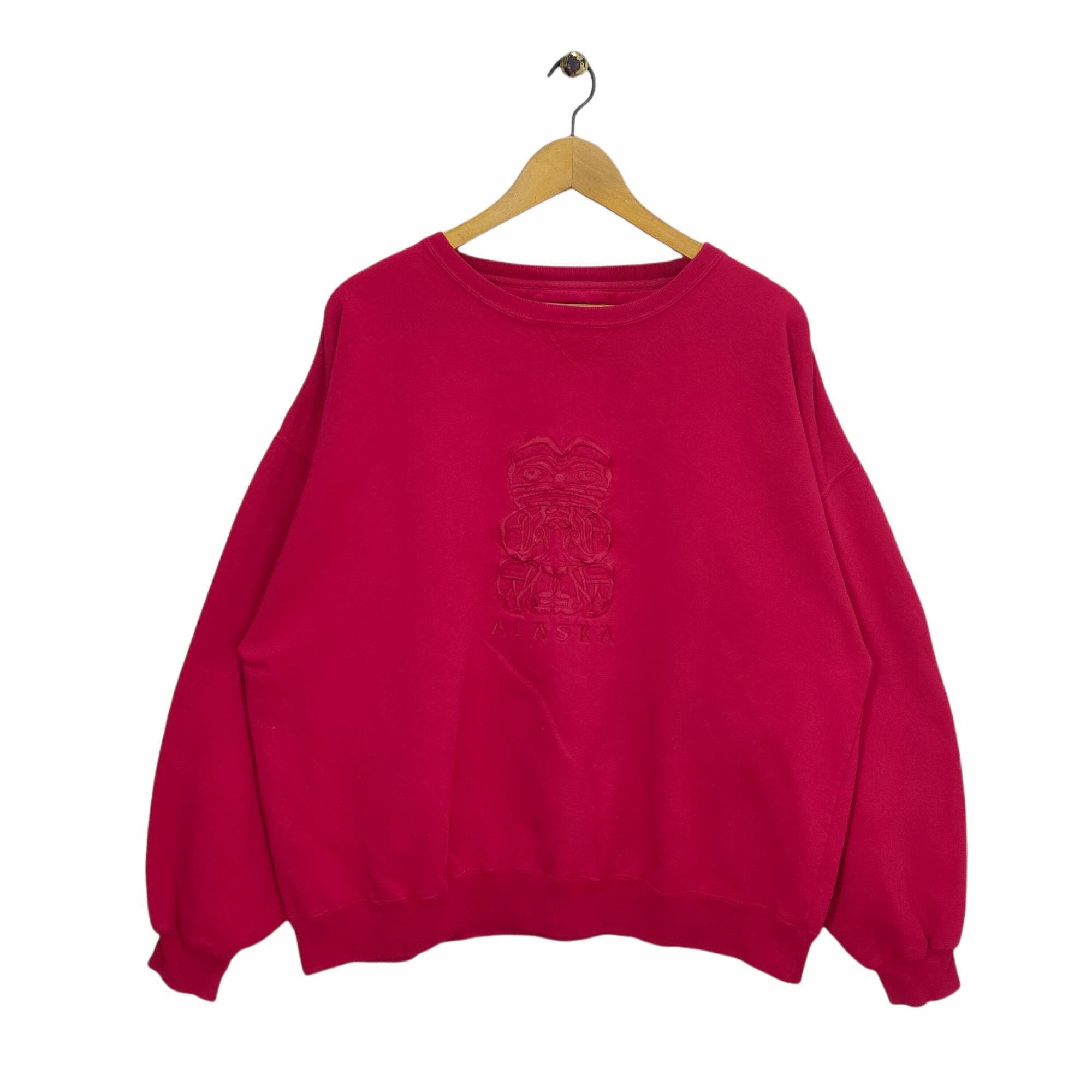 90s Alaska Crewneck Sweatshirt Vintage Gear Sports Embroidery Alaska Sweater Jumper Pullover Red Mens Size XL Sweatshirt – Feel-Good Design · Top Pick For Any Outfit
